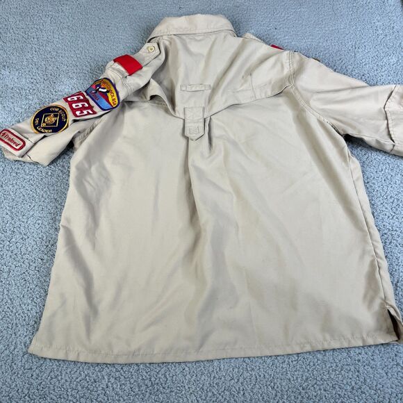 Boy Scouts Shirt Boy Large Micro Fiber Uniform Shirt BSA Polyester Calif Patches - Picture 9 of 13